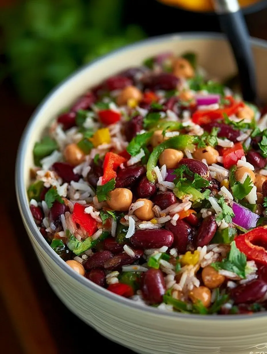 Three Bean Wild Rice Salad