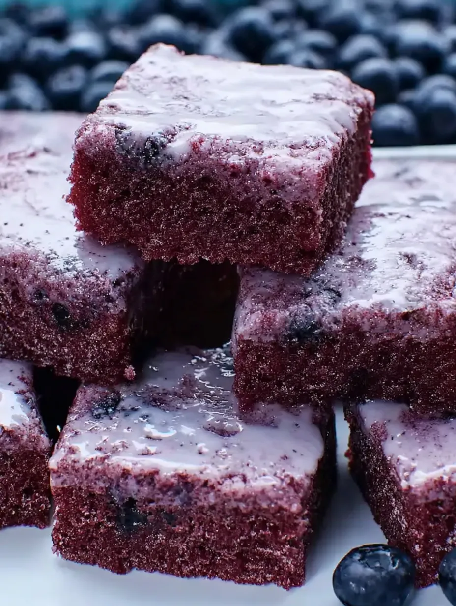 Glazed Blueberry Brownies