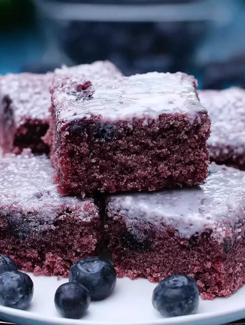 Glazed Blueberry Brownies