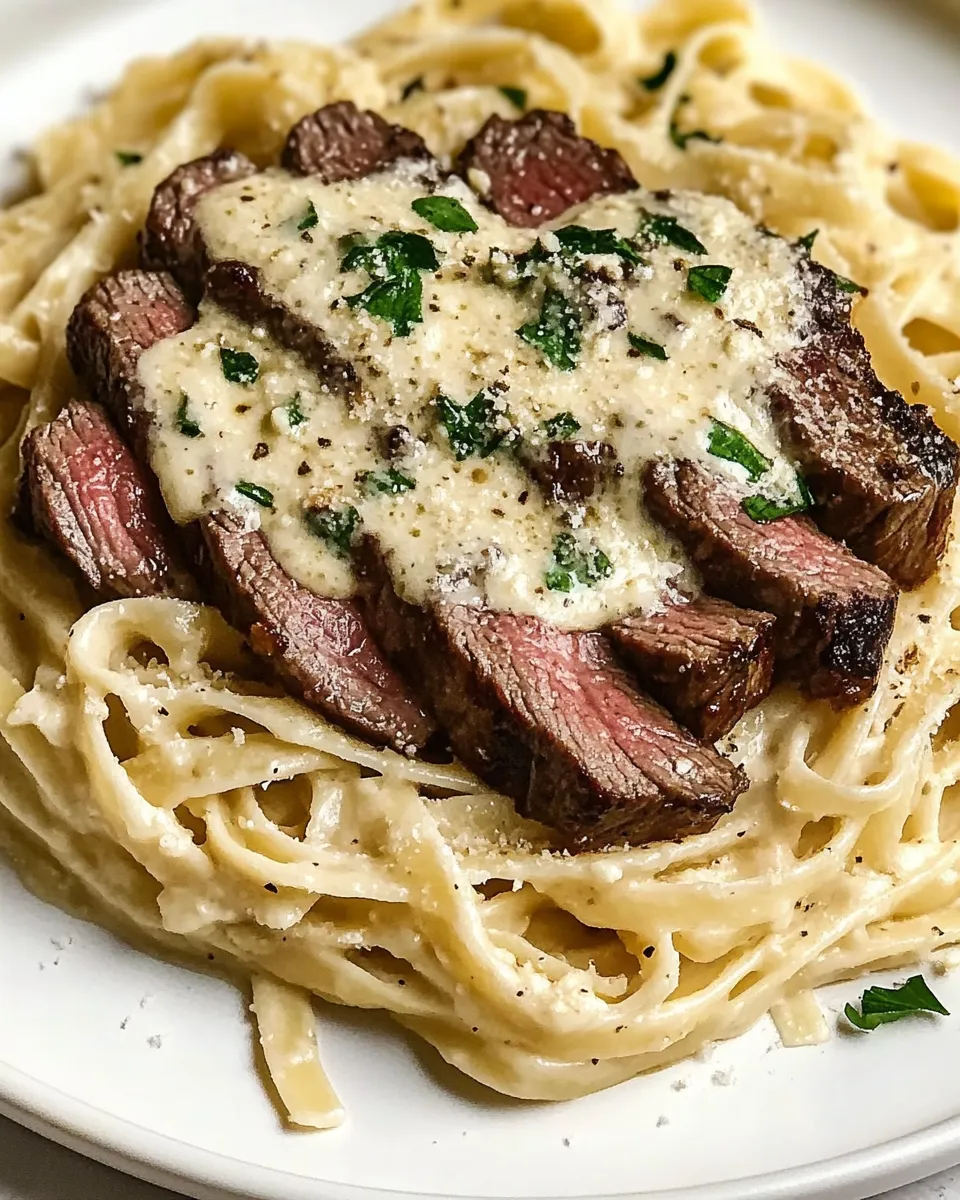 Steak Gorgonzola Alfredo