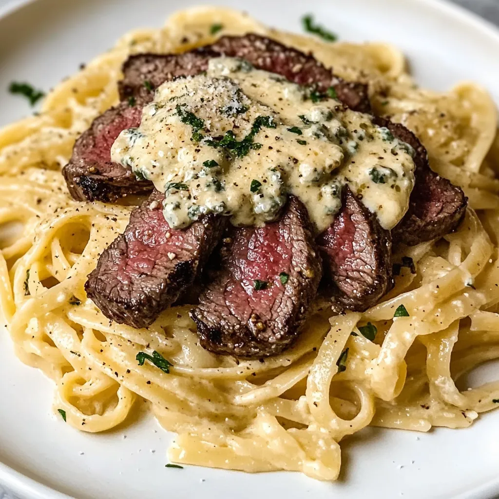 Steak Gorgonzola Alfredo