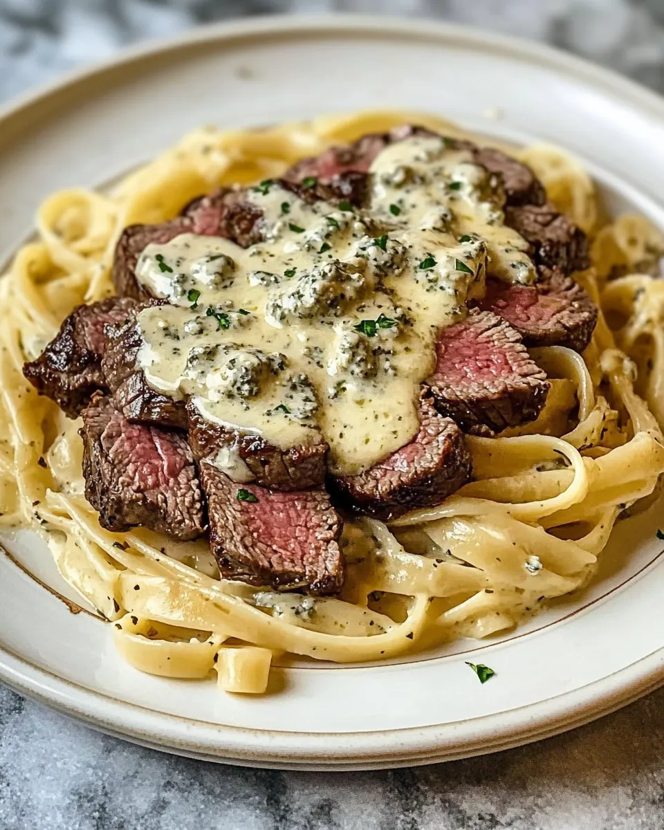 Steak Gorgonzola Alfredo