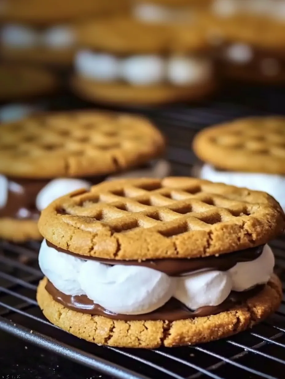 Peanut Butter S’mores Sandwich Cookies