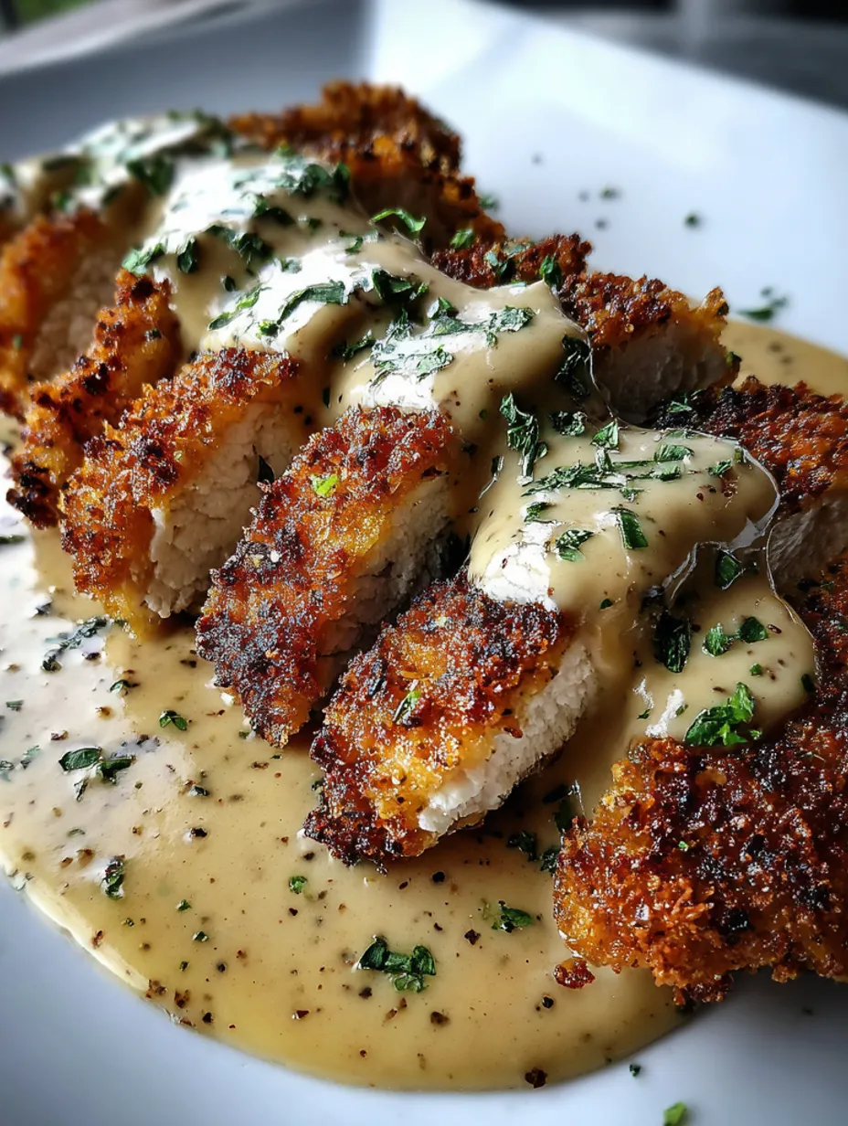 Crispy Parmesan Chicken with Rich Garlic Sauce
