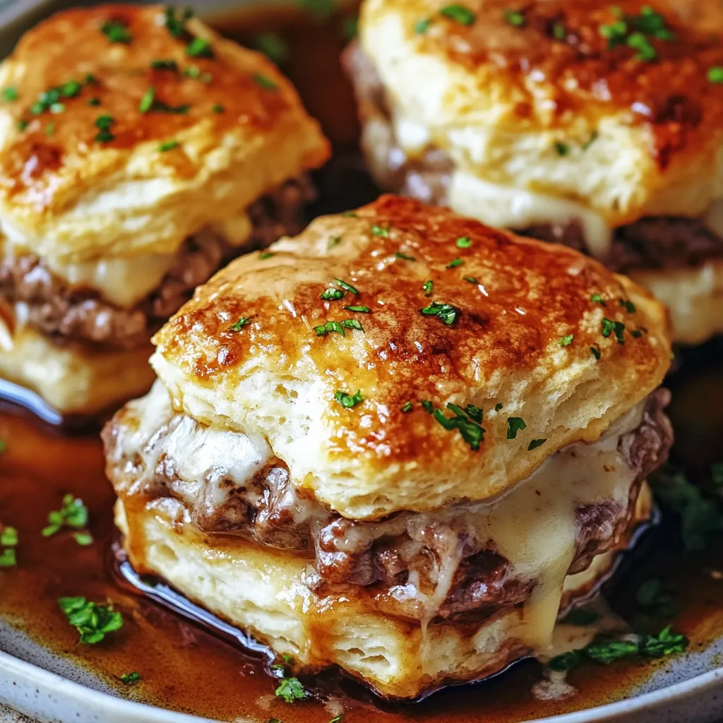 Baked French Dip Biscuits