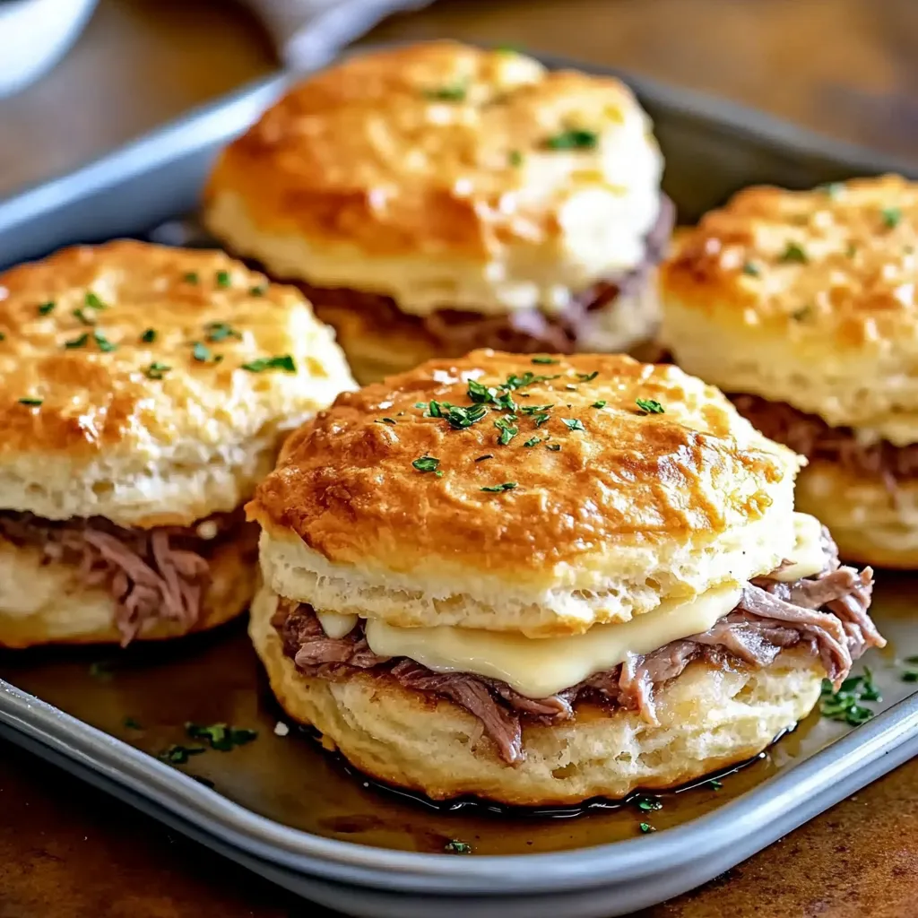 Baked French Dip Biscuits