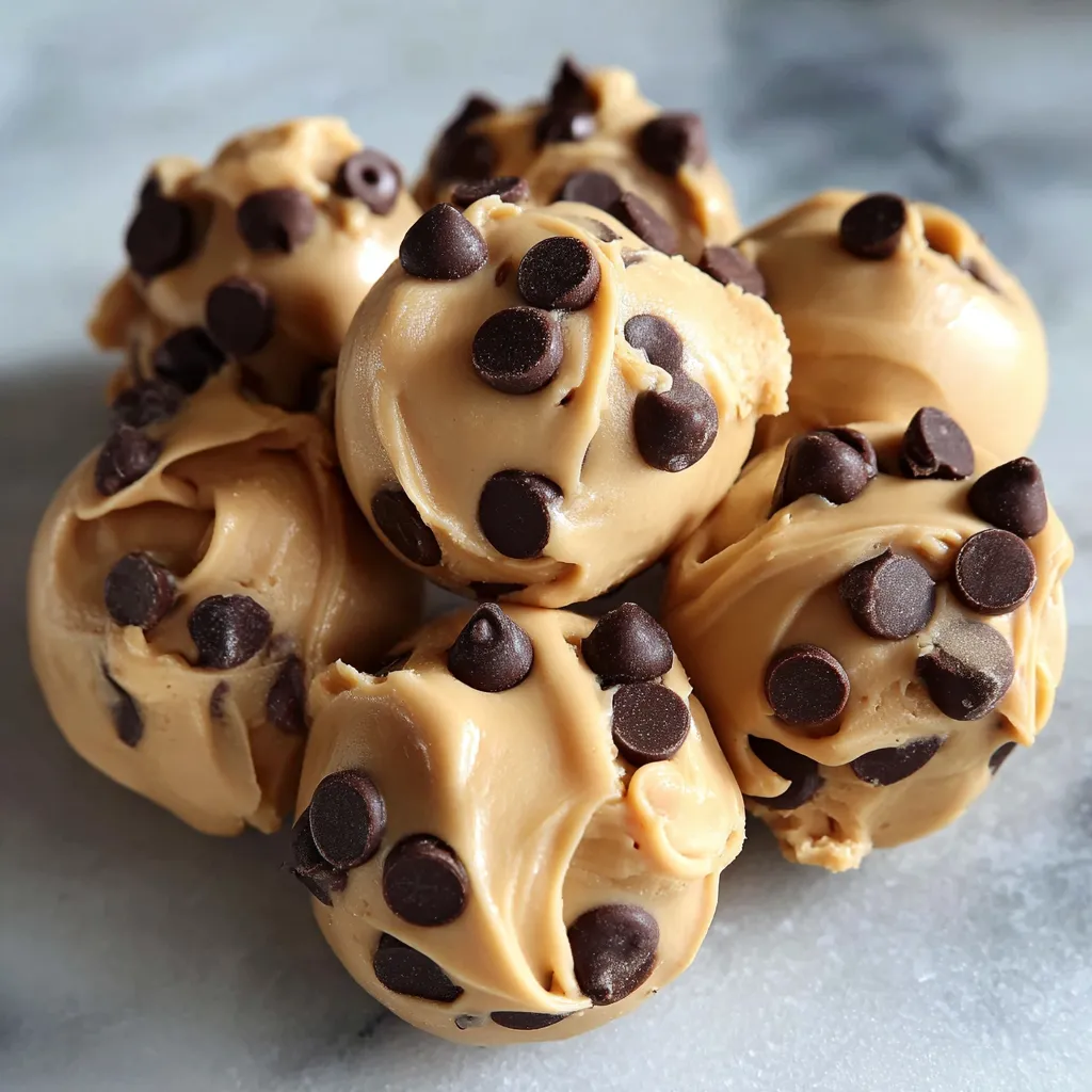 Frozen Greek Yogurt Peanut Butter Bites With Chocolate Chips
