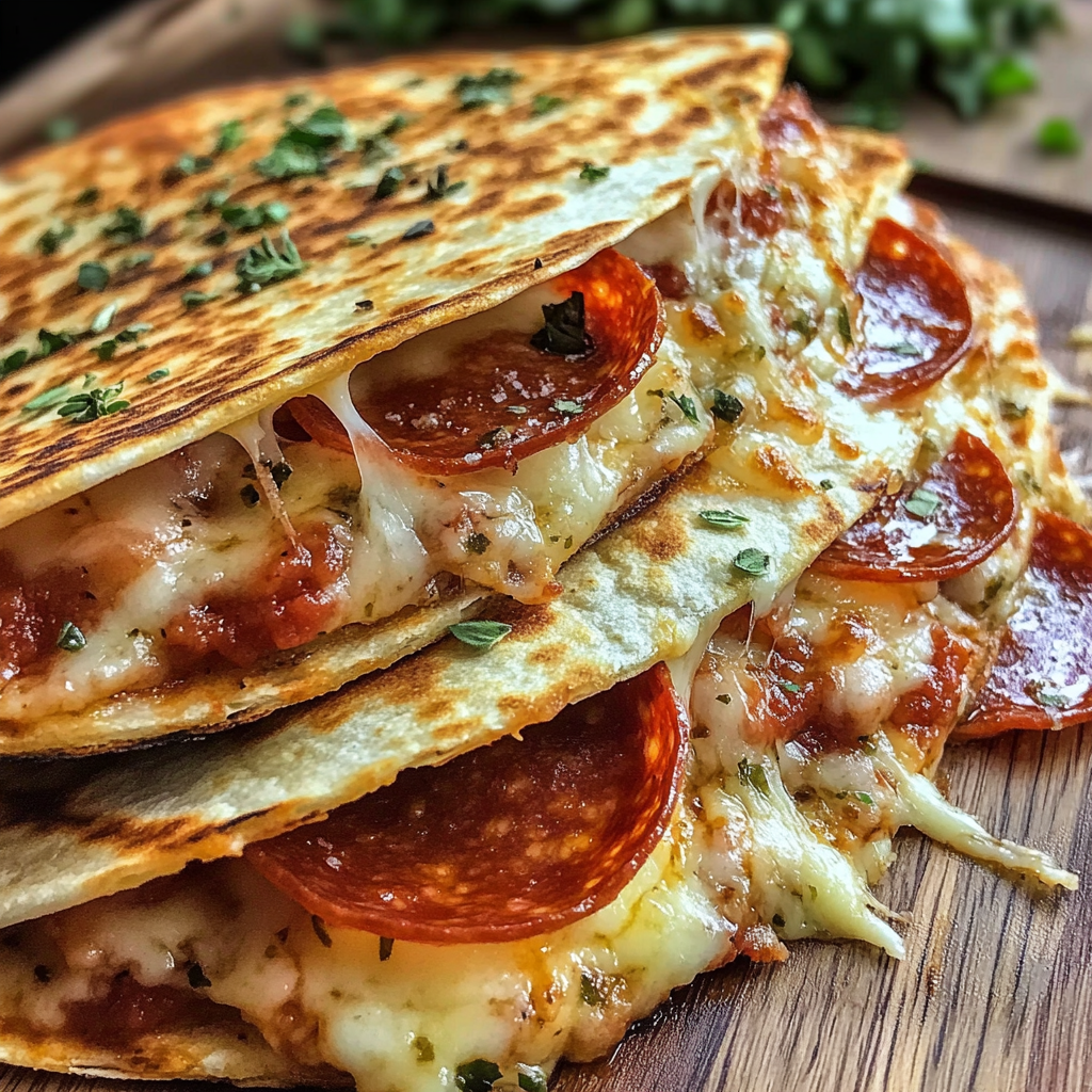 Pepperoni Pizza Quesadillas