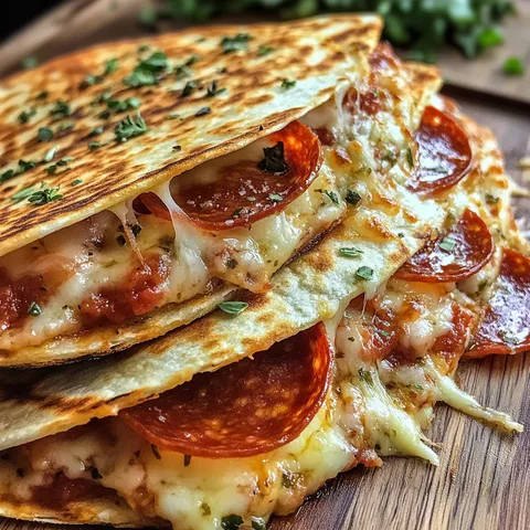 Pepperoni Pizza Quesadillas