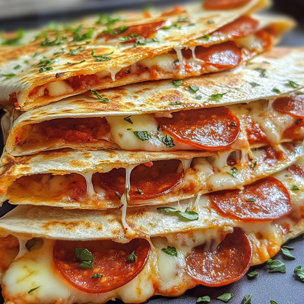 Pepperoni Pizza Quesadillas