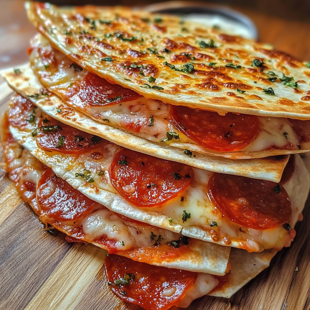 Pepperoni Pizza Quesadillas