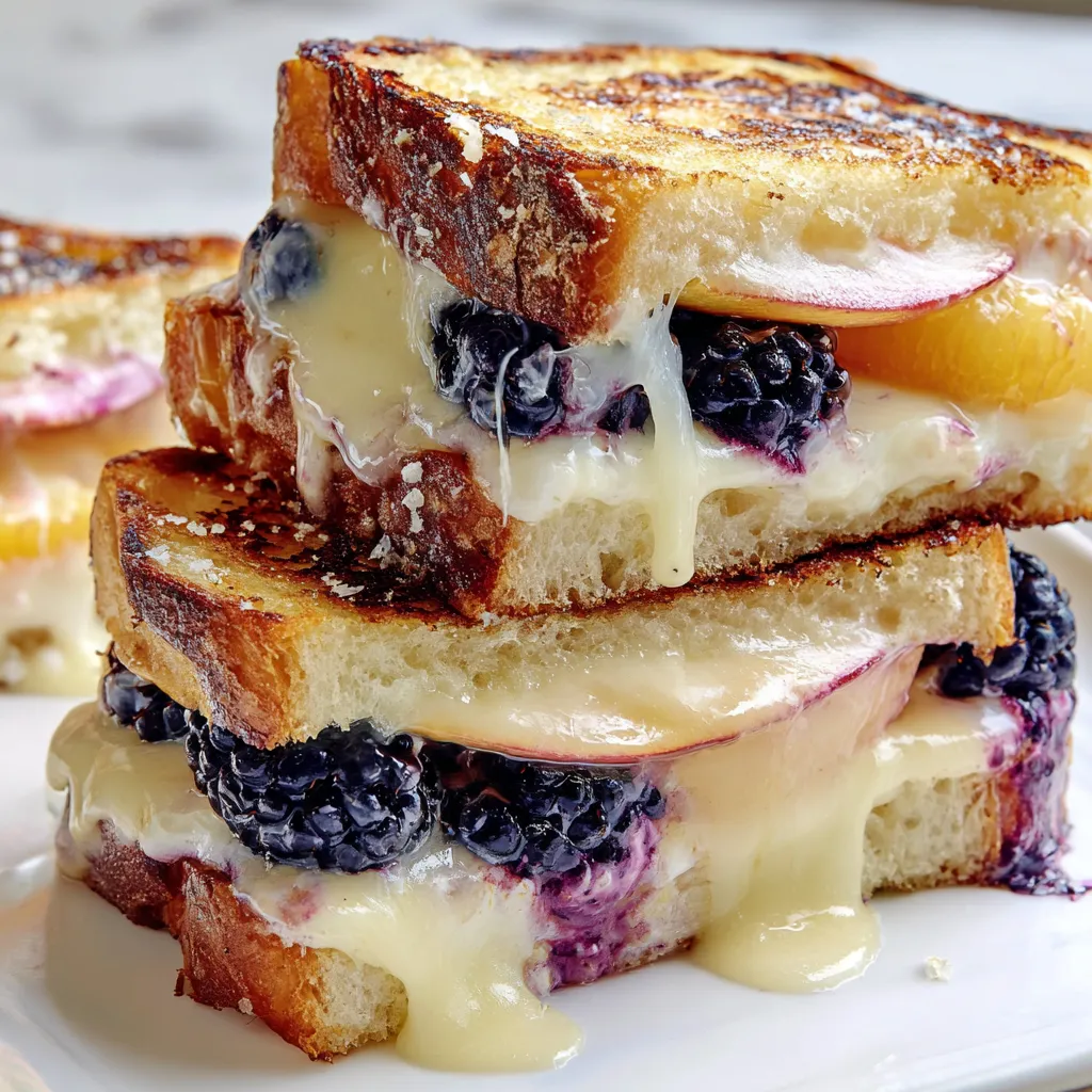 Blackberry-Peach Grilled Cheese