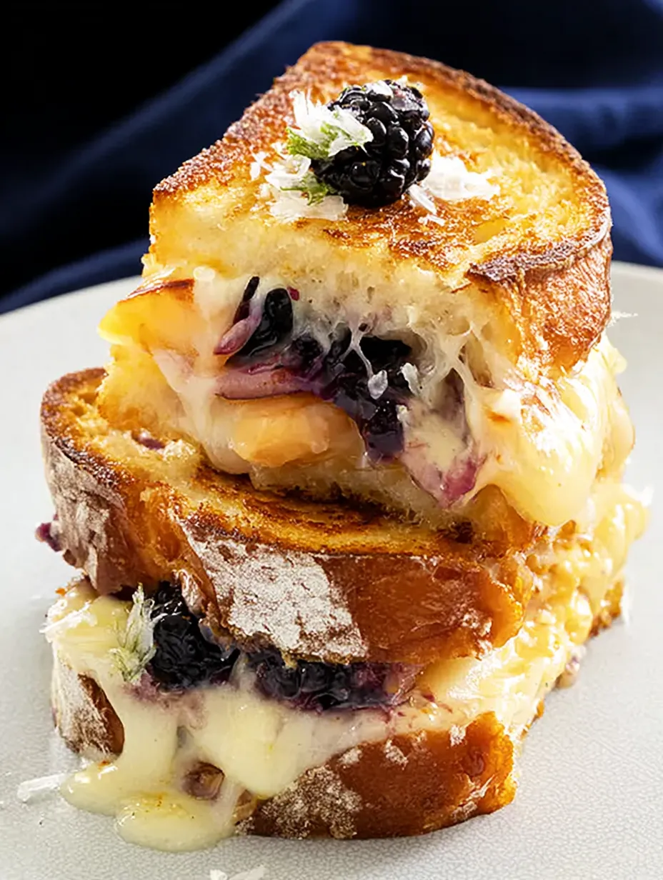 Blackberry-Peach Grilled Cheese