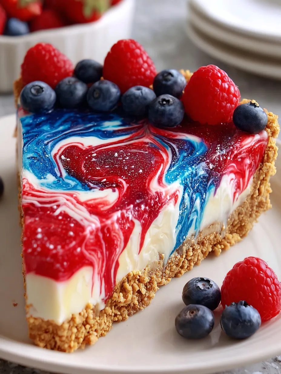 4th of July Swirl Pie Recipe (No-Bake)