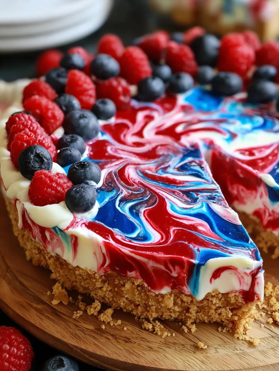 4th of July Swirl Pie Recipe (No-Bake)