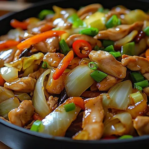 Chinese Chicken Cabbage Stir-Fry