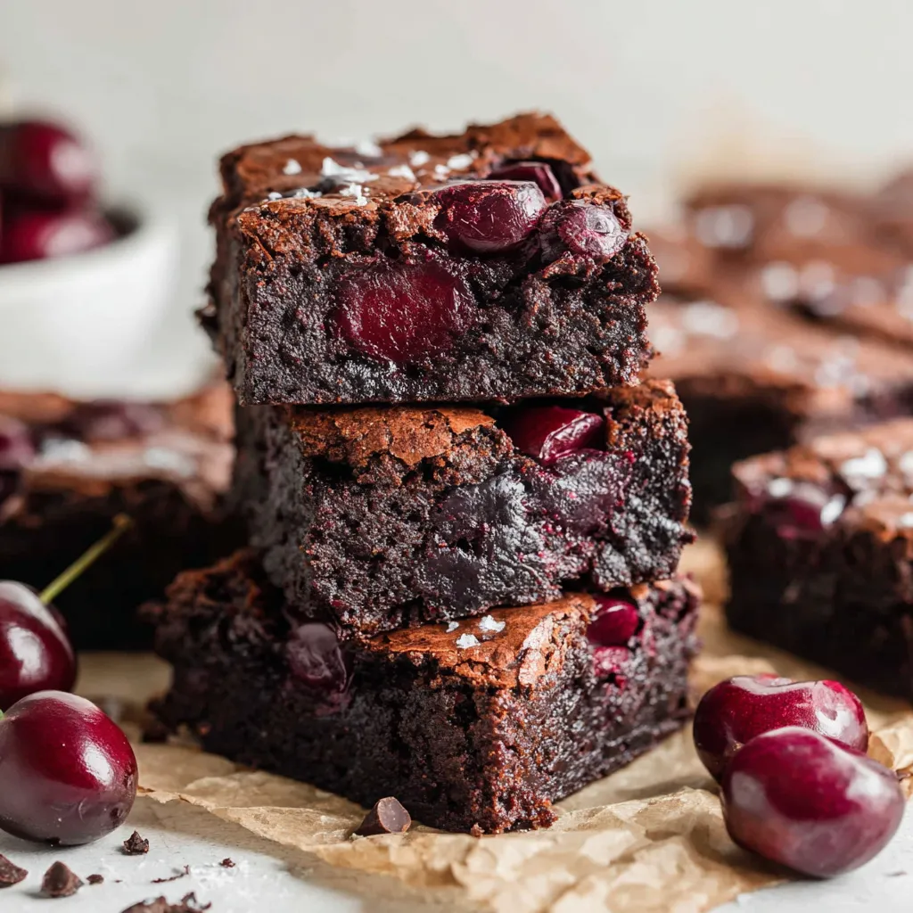 Roasted Chocolate Cherry Brownies