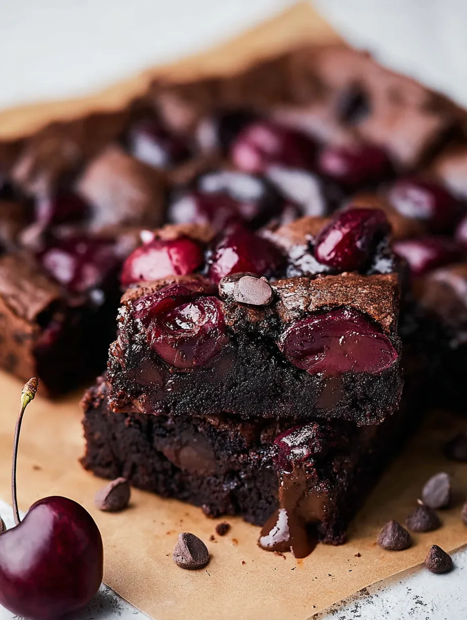 Roasted Chocolate Cherry Brownies