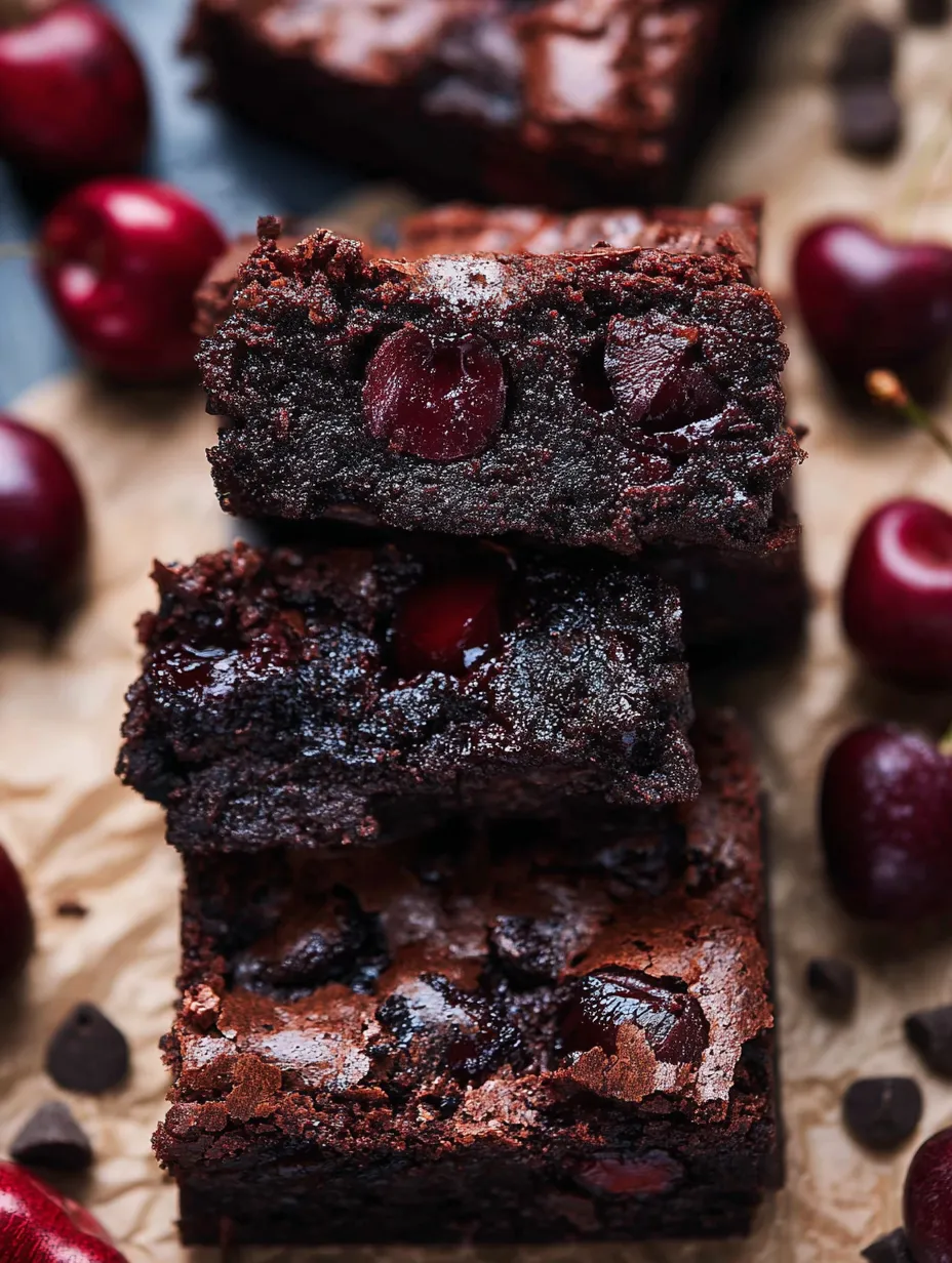 Roasted Chocolate Cherry Brownies