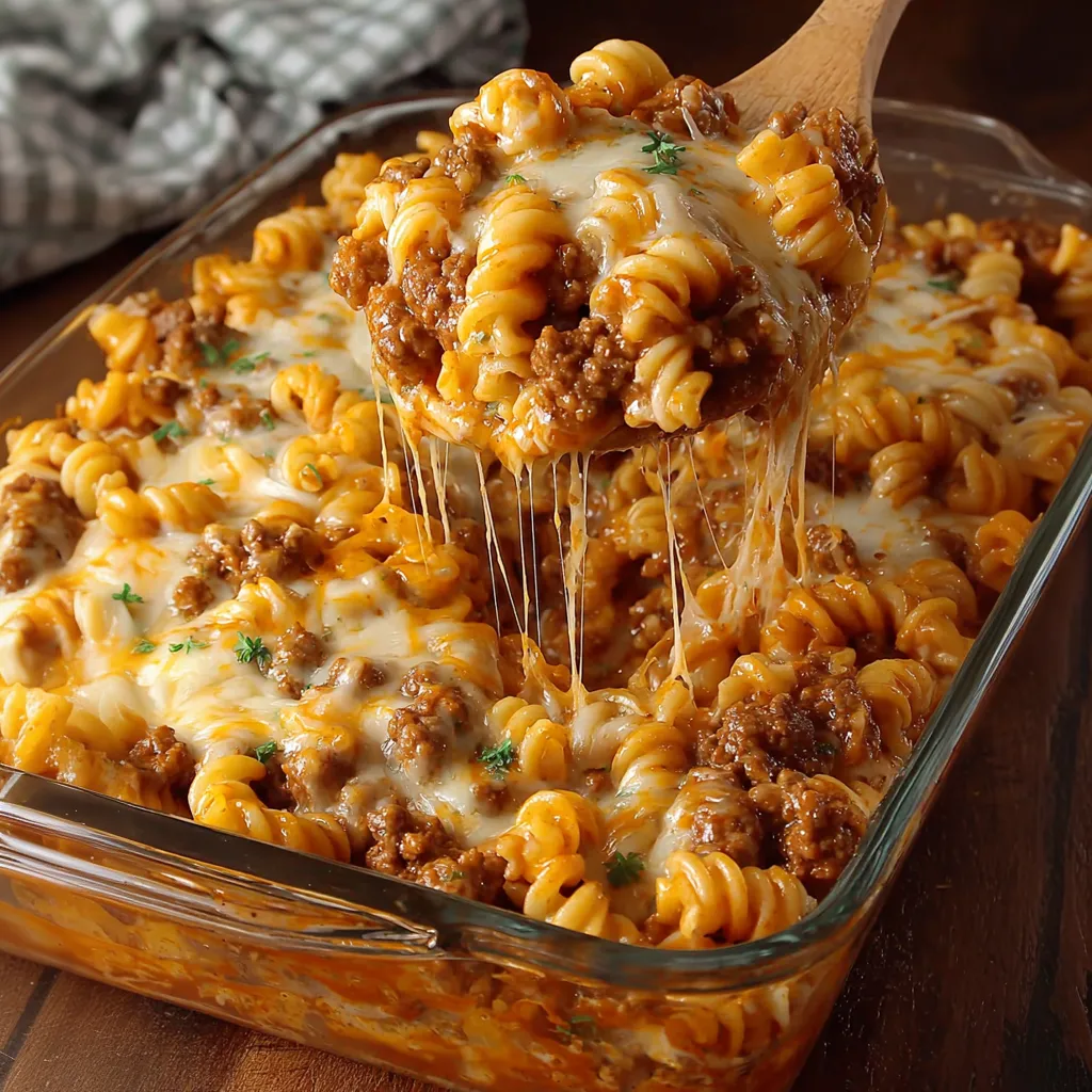 Cheesy Hamburger Casserole Tast