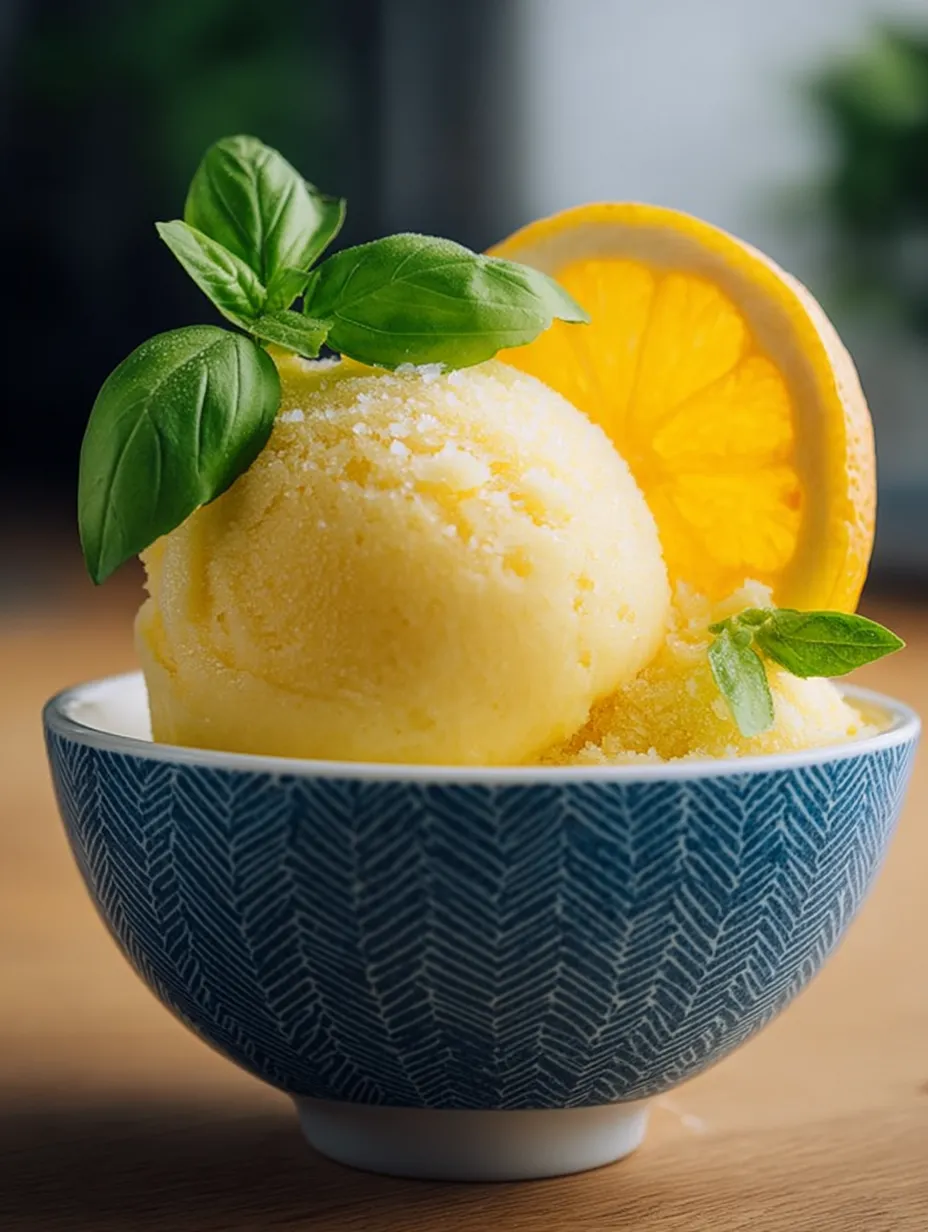 The Delightful Lemon Basil Sorbet