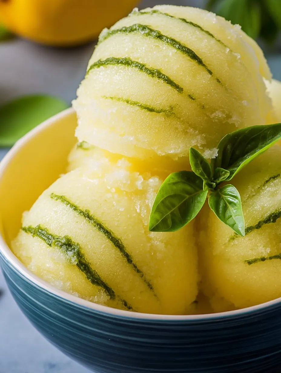 The Delightful Lemon Basil Sorbet