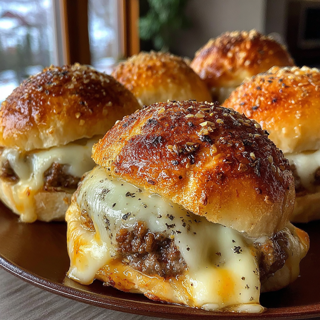 Garlic Parmesan Cheeseburger Bombs