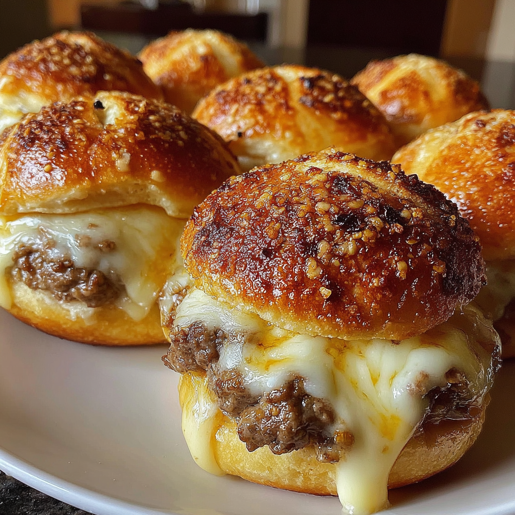 Garlic Parmesan Cheeseburger Bombs