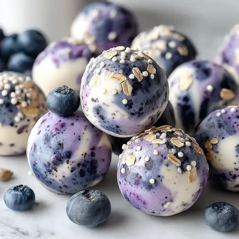 Blueberry Cheesecake Protein Bites