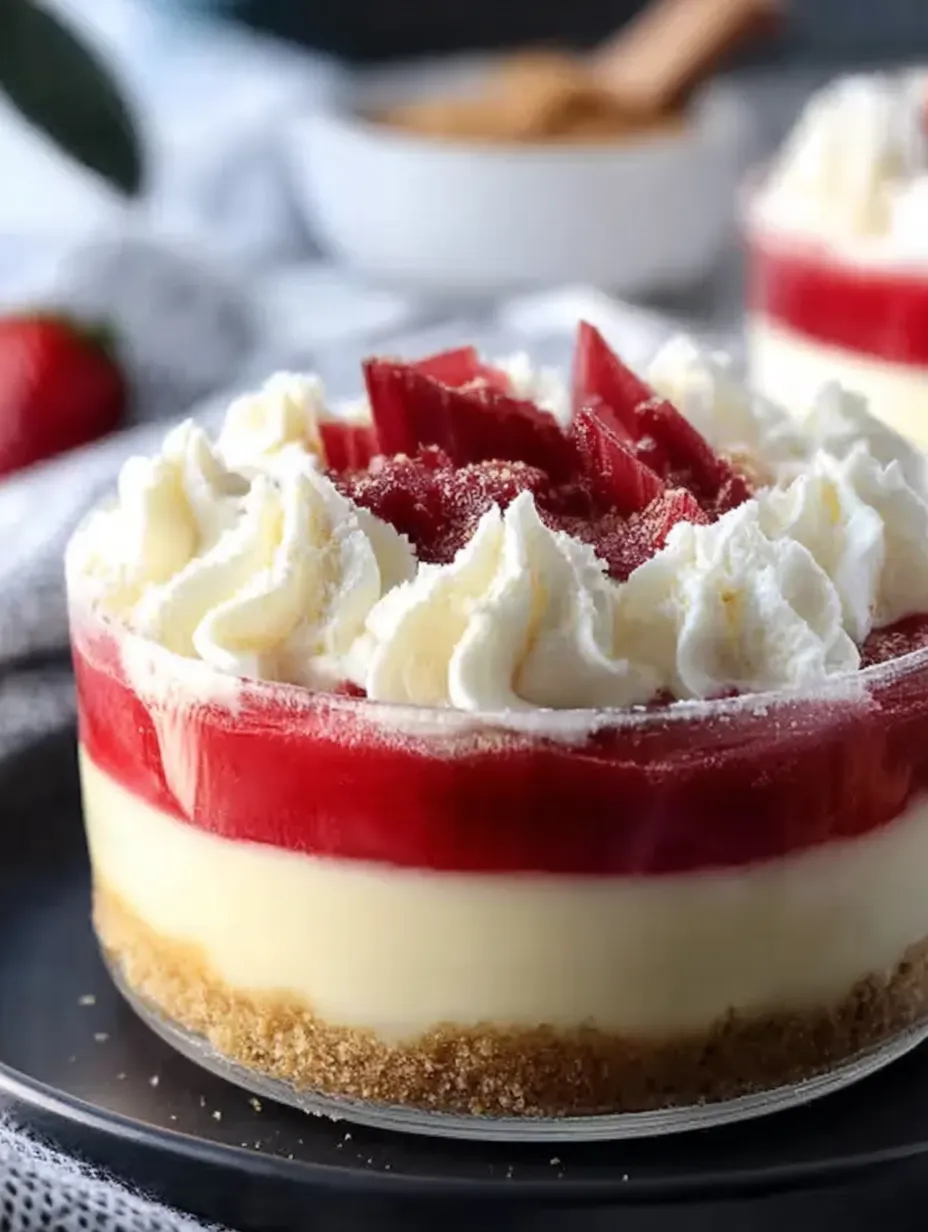 Rhubarb Cheesecake Creams