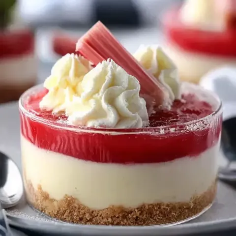 Rhubarb Cheesecake Creams