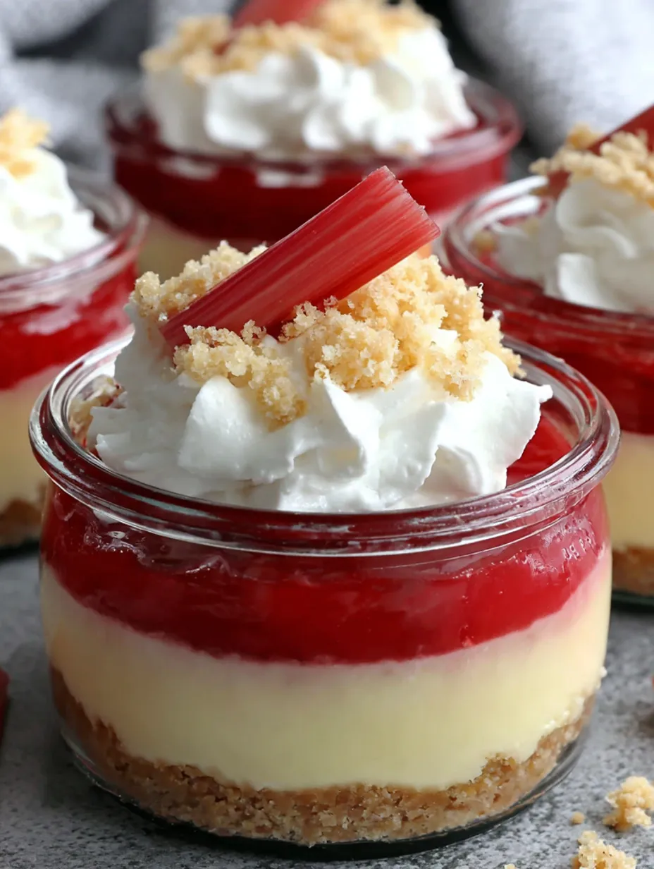 Rhubarb Cheesecake Creams