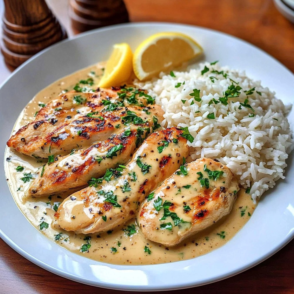 A plate of food with rice and chicken.