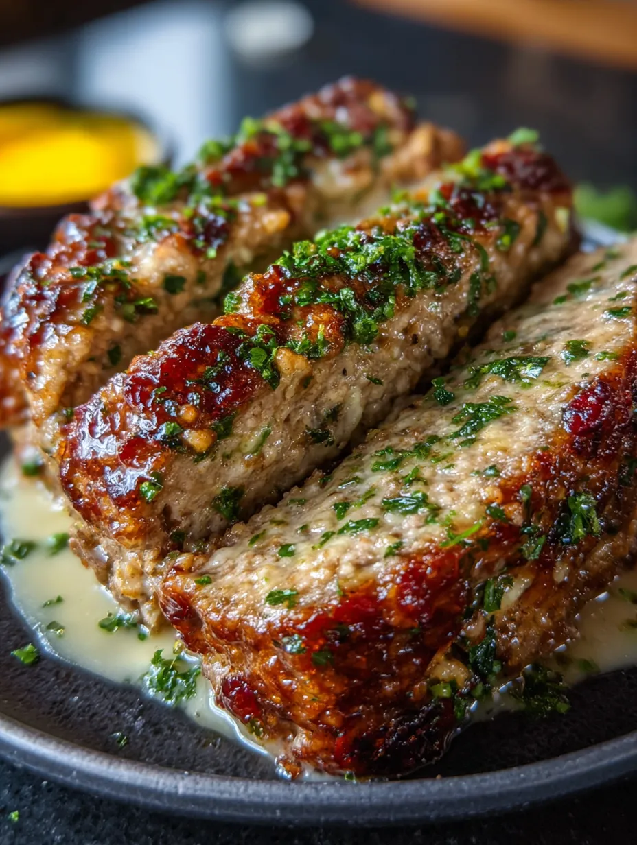 Melt-in-Your-Mouth Garlic Parmesan Chicken Meatloaf