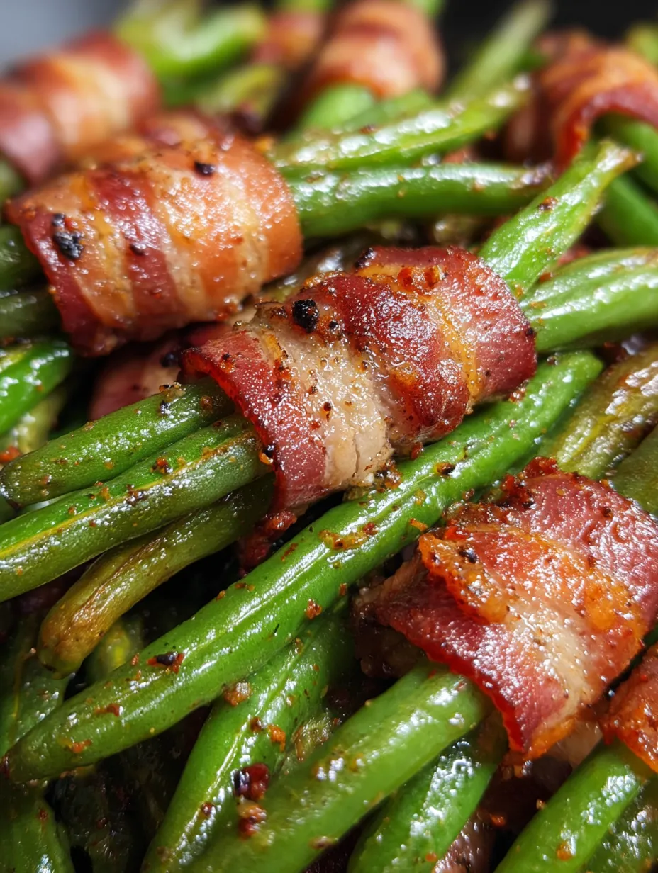 Bacon wrapped green beans.