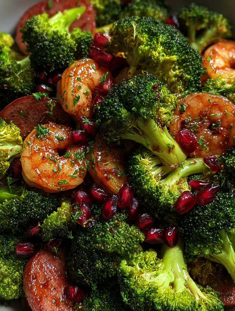 A close up of a plate of shrimp and broccoli.