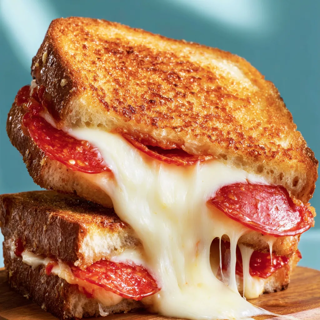 A slice of cheese and pepperoni pizza.