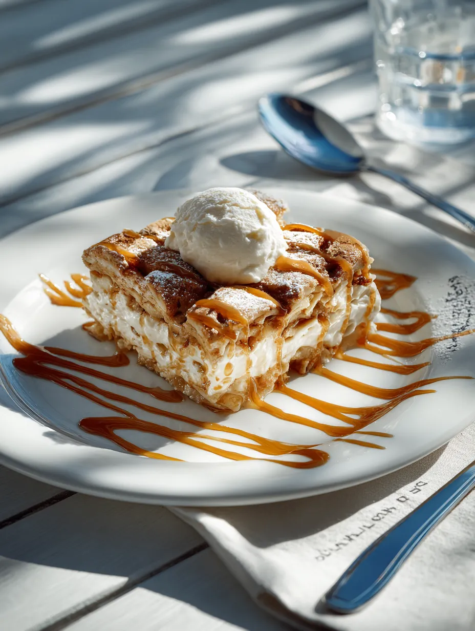A dessert with a scoop of ice cream on top.