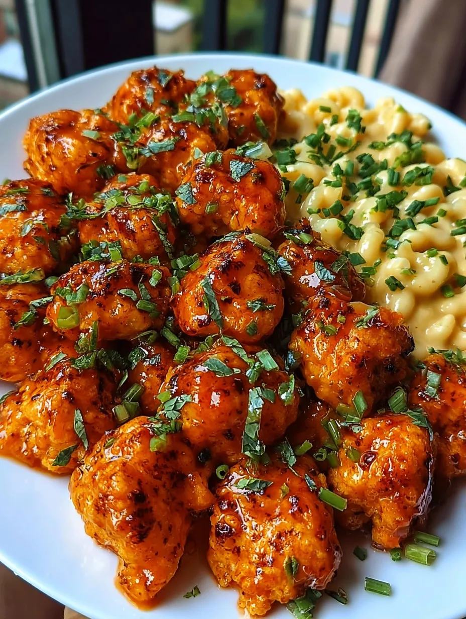 A plate of food with chicken and macaroni.