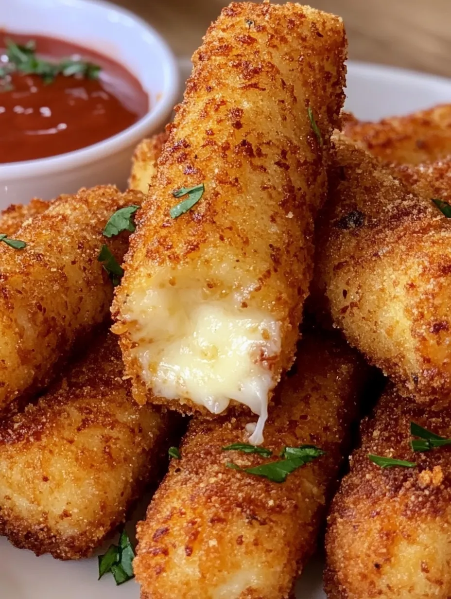 A plate of fried cheese sticks.
