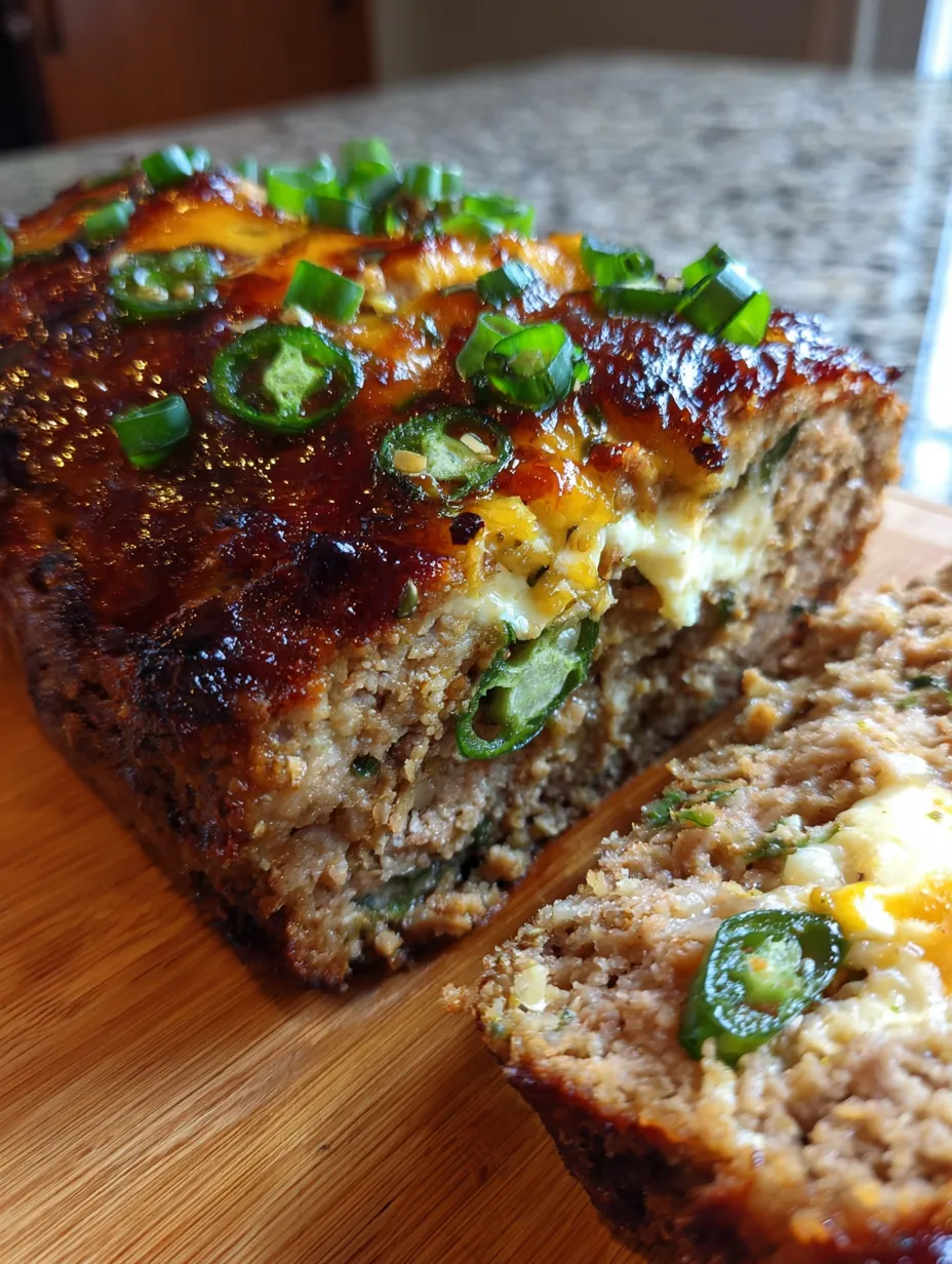 A piece of meat with peppers on top.