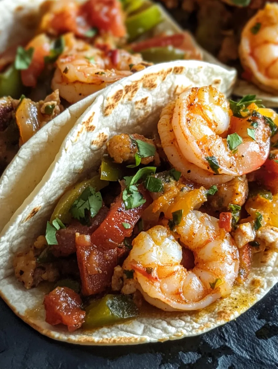 A close up of a shrimp taco with a slice of pepper.