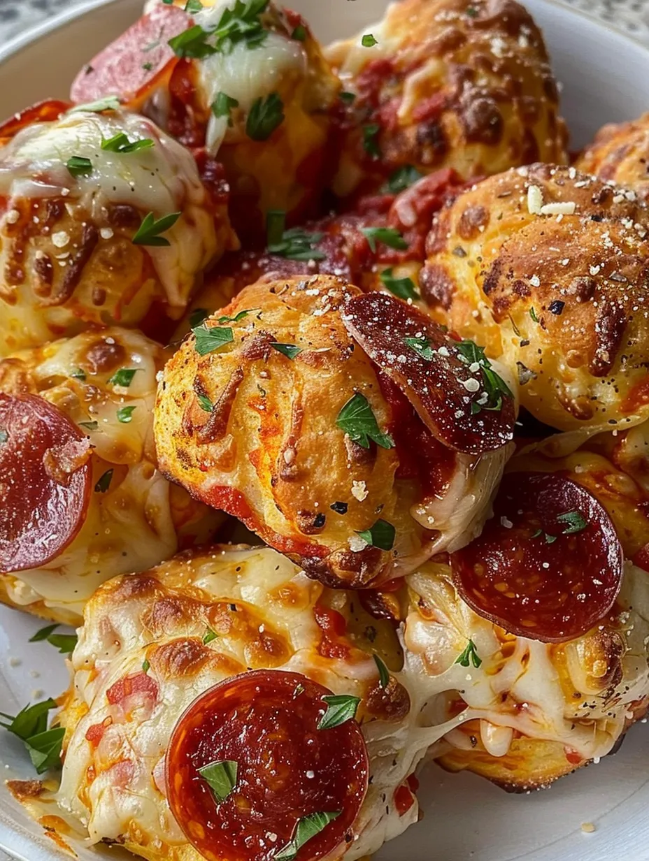 A plate of food with pepperoni and cheese.