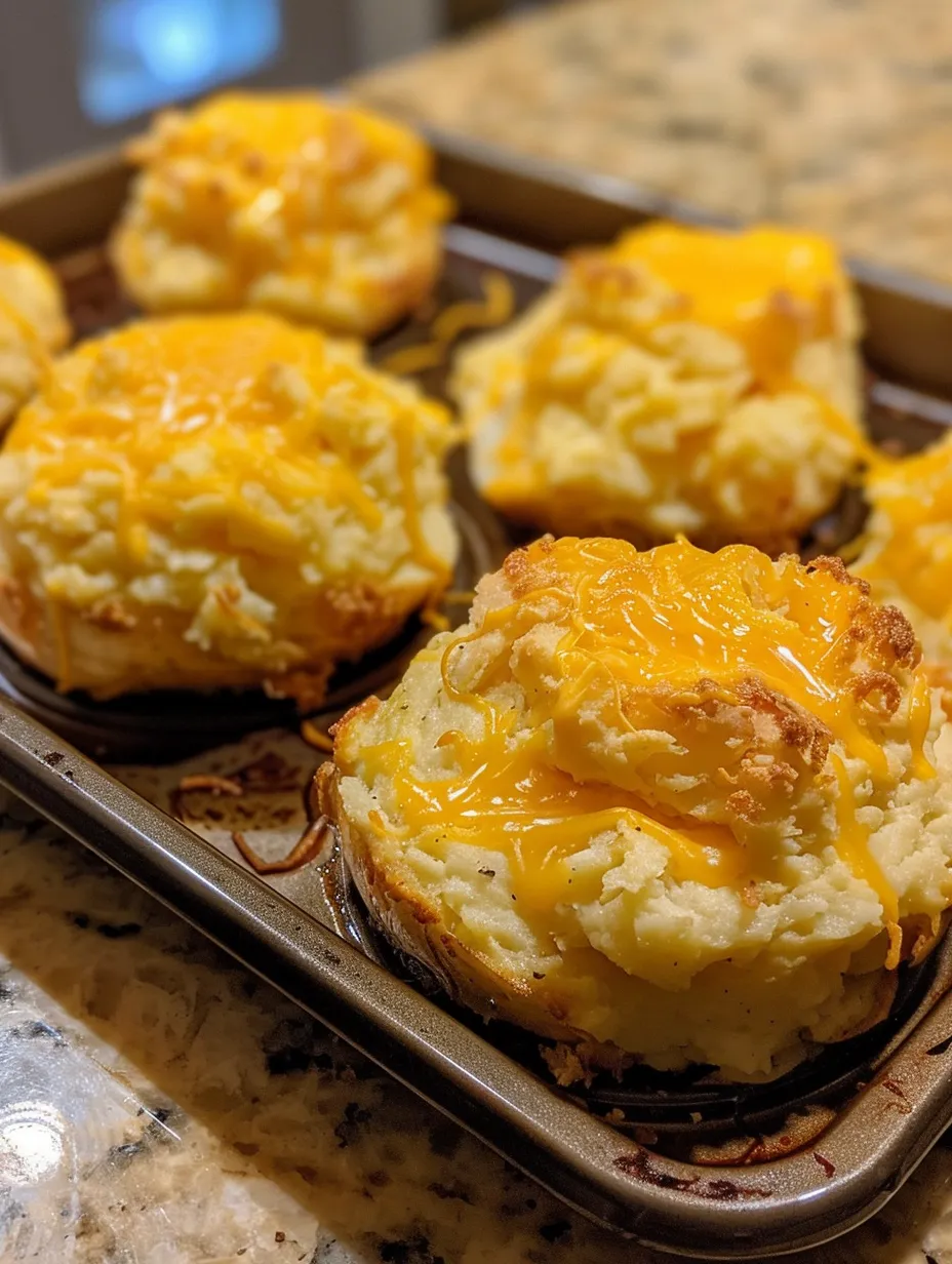 A pan of cheesy biscuits.