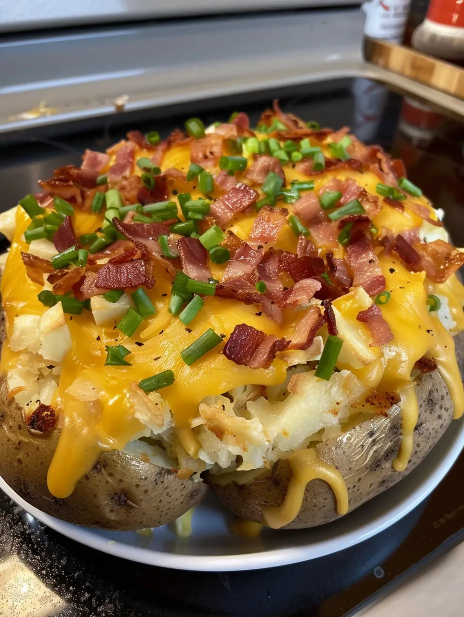 A plate of food with bacon and cheese.