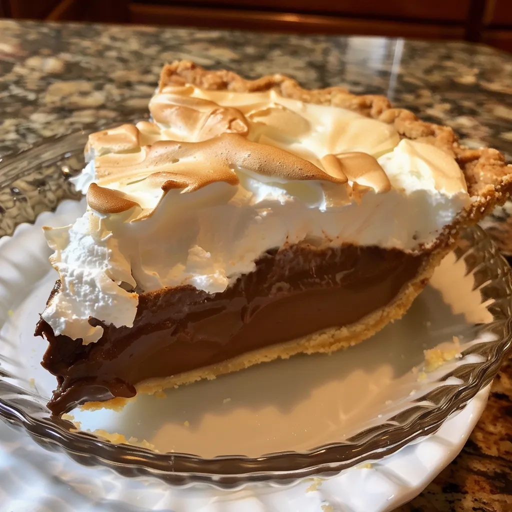A slice of pie on a plate.