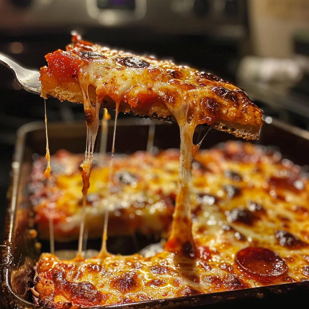 A slice of pizza with cheese dripping off.