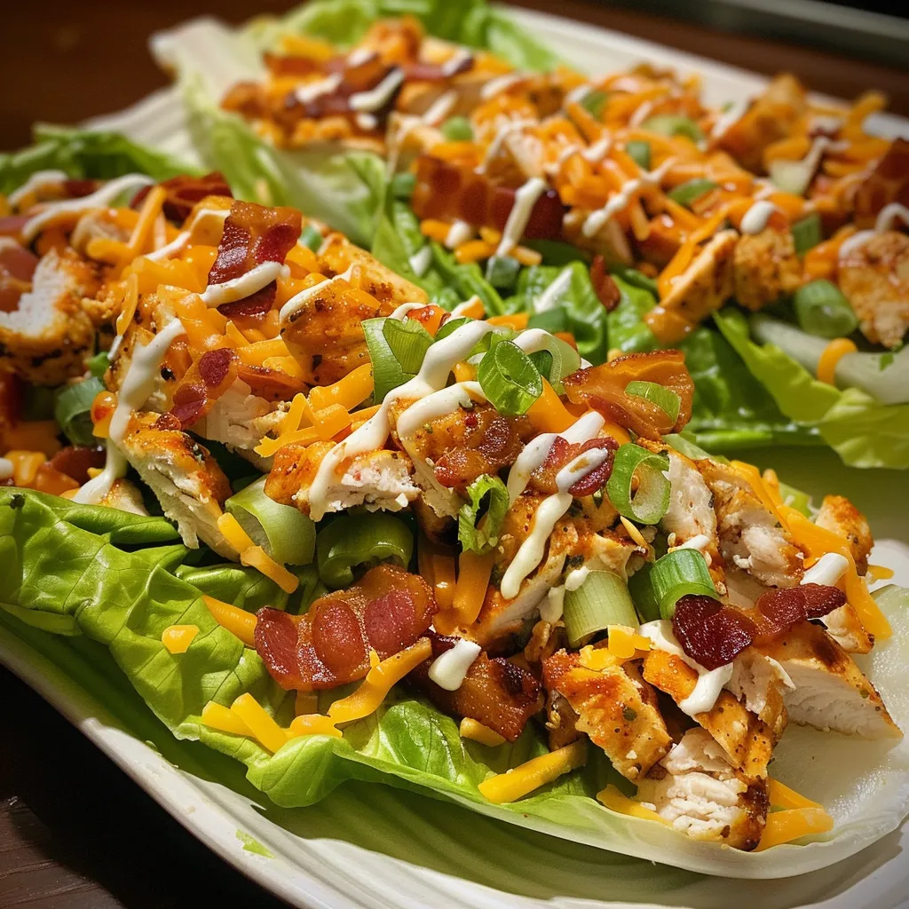 A plate of chicken with cheese and bacon on top.