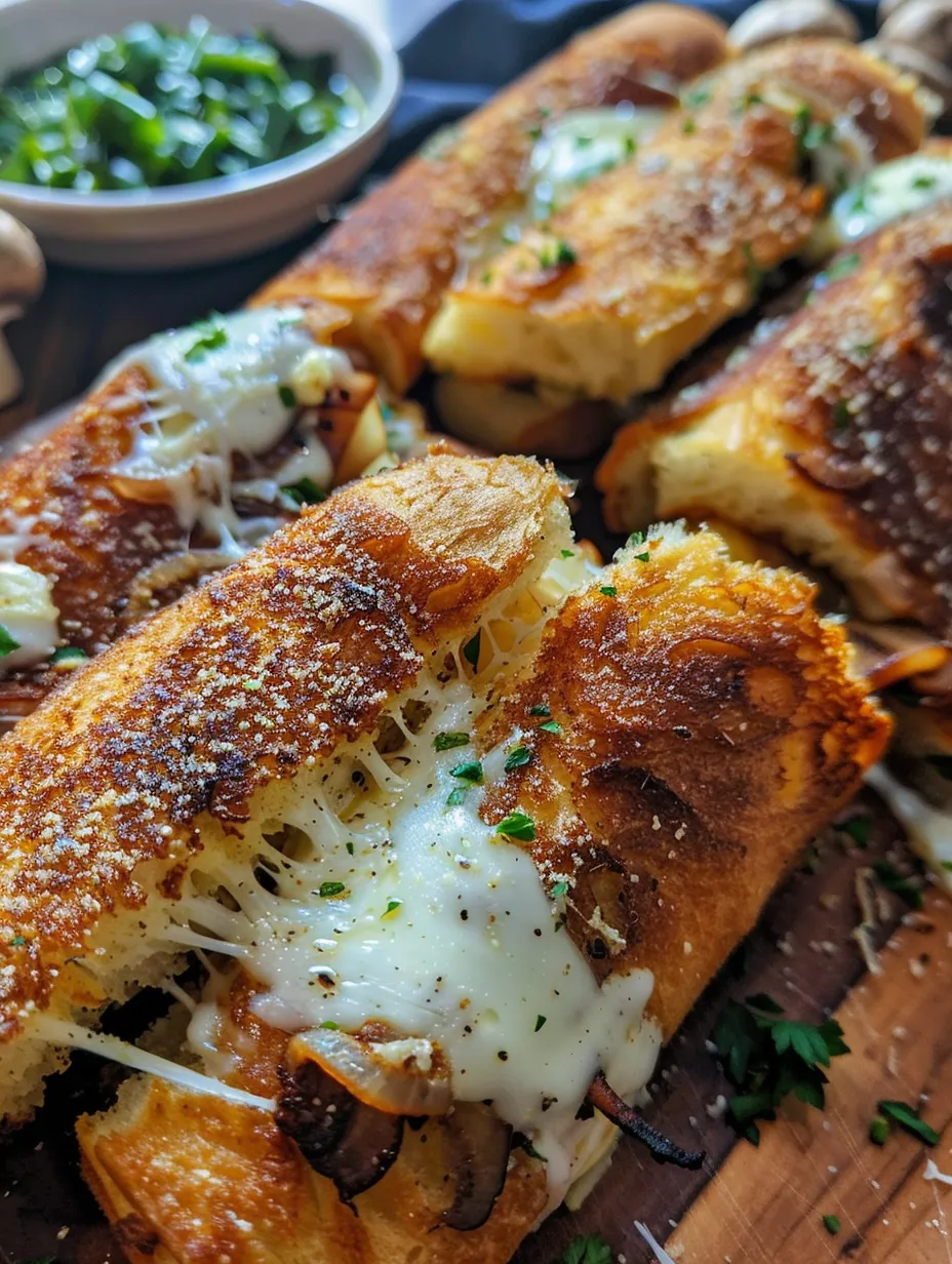 A plate of sandwiches with cheese and meat.