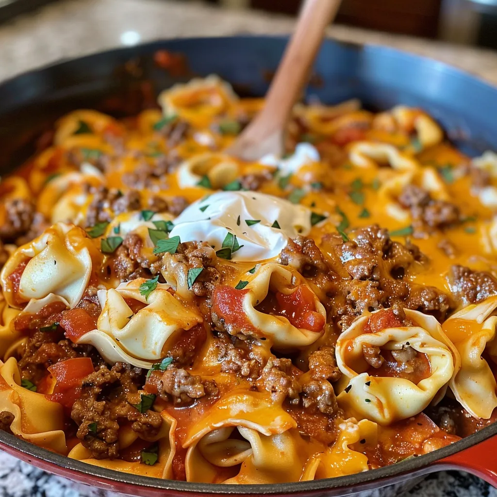A bowl of food with a wooden spoon in it.